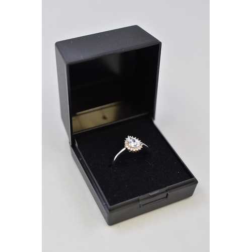 33 - Silver 925 Ring, Size L Complete with Presentation Box