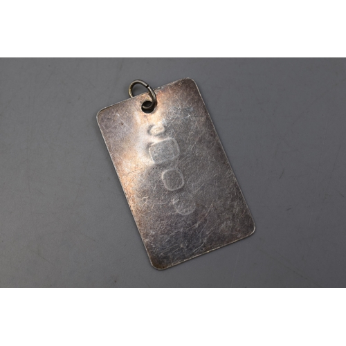 46 - A Hallmarked London Silver Ingot Pendant, Circa 1977