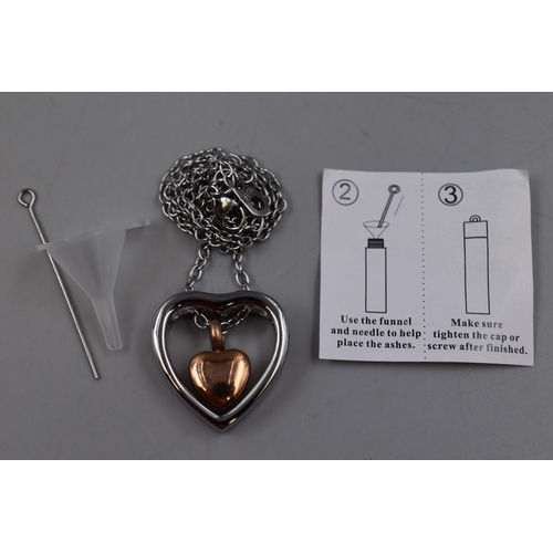 83 - U7 new ashes jewellery necklace with heart