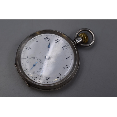 16 - A Hallmarked Imported London 925. Silver Cased Pocket Watch, Working