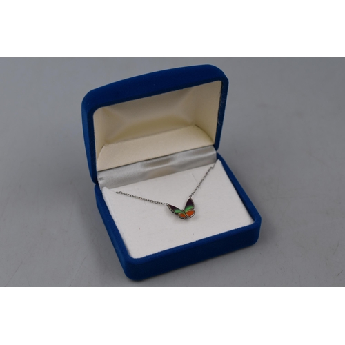 28 - Silver 925 Butterfly Necklace Complete with Presentation Box