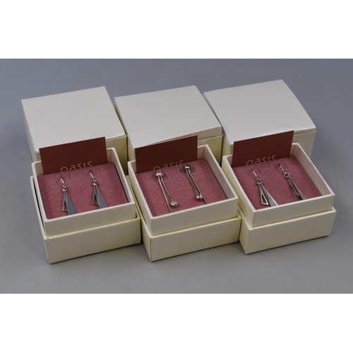 59 - Three Pairs of 925 Silver Earrings Complete with Presentation Boxes