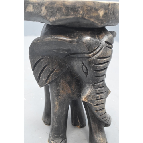 308 - A Carved Elephant Plant Stand, Approx 37cm Tall