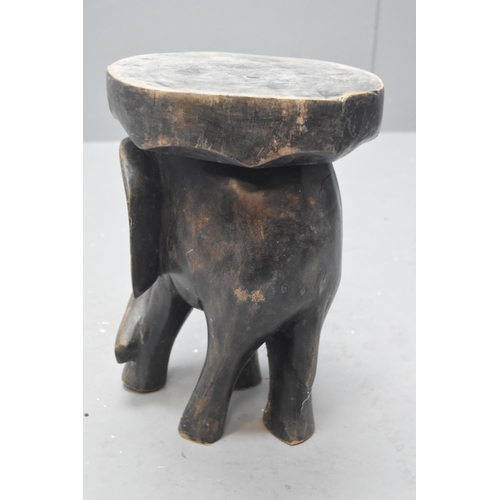 308 - A Carved Elephant Plant Stand, Approx 37cm Tall