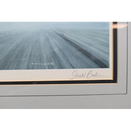 309 - A Framed and Glazed Signed Gerald Coulson 'Concorde Taking Off', Signed By Gerald Coulson and Brian ... 