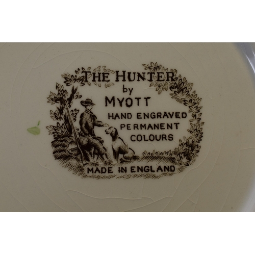 331 - Three Spode Copeland JF Herring Hunting Scene Dinner Plates To Include 'The Meet', 'The Death', And ... 