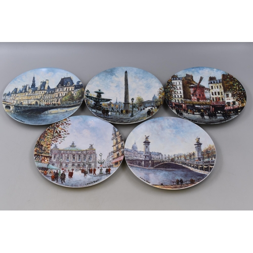 343 - A Set of Ten Limoges Louis Dali Sights Around Paris Collectors Plates