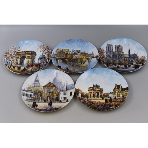 343 - A Set of Ten Limoges Louis Dali Sights Around Paris Collectors Plates