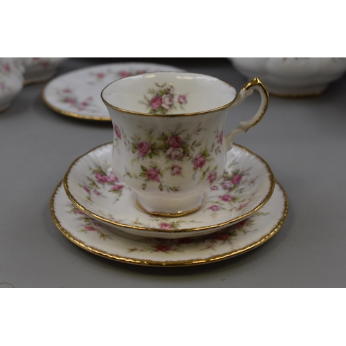 346 - Twenty Two Pieces of Paragon Victoriana Rose Fine Bone China consisting of 6 Dinner Plates, Tea Pot ... 