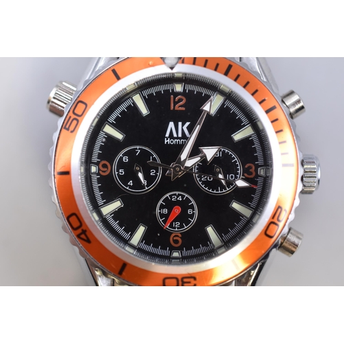 116 - AK Homme Automatic Chronograph Gents Watch (Working)