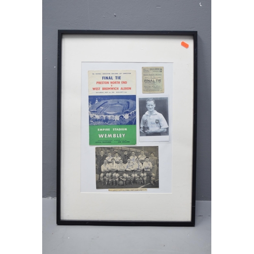 365 - A Framed and Glazed 1954 FA Cup Final Presentation - Includes 1954 Final Programme, 1954 Final Ticke... 