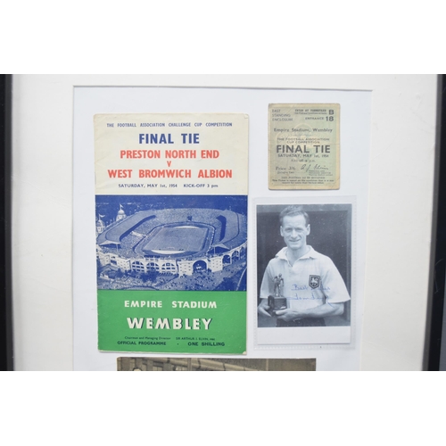 365 - A Framed and Glazed 1954 FA Cup Final Presentation - Includes 1954 Final Programme, 1954 Final Ticke... 