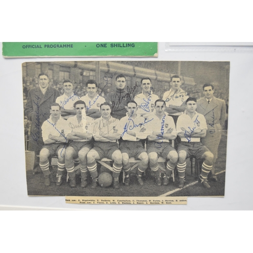 365 - A Framed and Glazed 1954 FA Cup Final Presentation - Includes 1954 Final Programme, 1954 Final Ticke... 