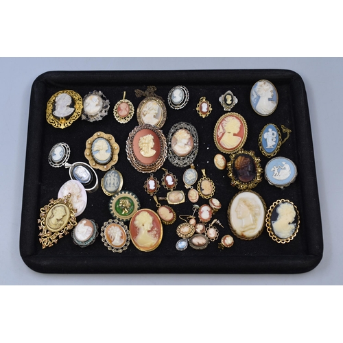 140 - Selection of Vintage Cameo Brooches and Pendants