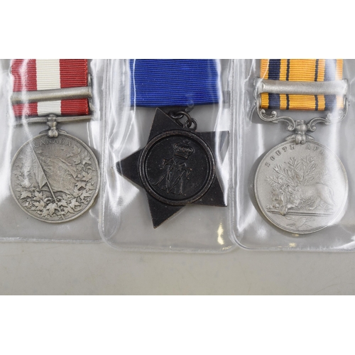 261 - Three Replica Medals (Canadian General Service, Zulu and Egypt)