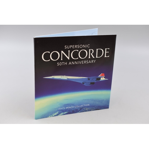 153 - Cased Concorde 50p Coin Set