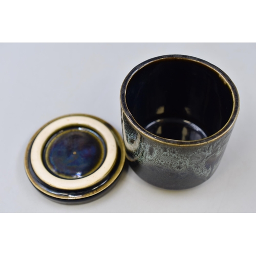 271 - A Moorcroft Clematis Pin Dish (14cm Diameter), With Fosters Studio Pottery Preserves Pot