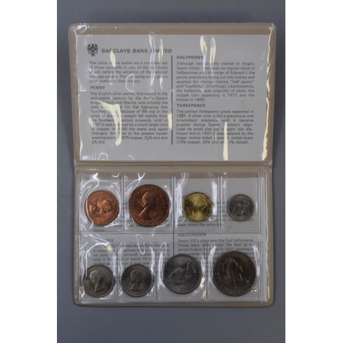 160 - Barclays Bank Coin Set issued in 1968 Complete with Case