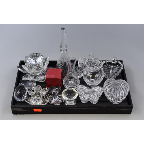 275 - Mixed Selection Including Crystal Glass Egg, Crystal Lotus, Trinket Dish and More