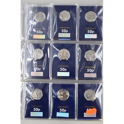 165 - Selection of 26 Change Checker 50p Coins including Stephen Hawking, Paddington, Beatrix Potter, Gruf... 