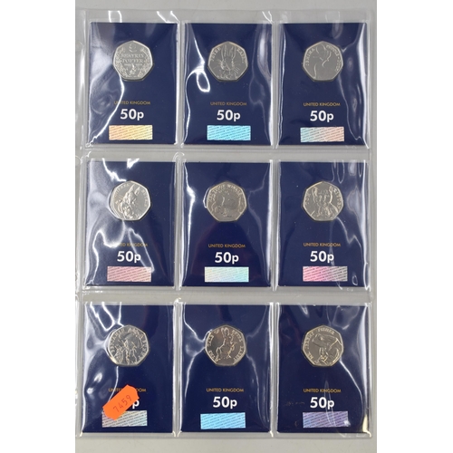 165 - Selection of 26 Change Checker 50p Coins including Stephen Hawking, Paddington, Beatrix Potter, Gruf... 