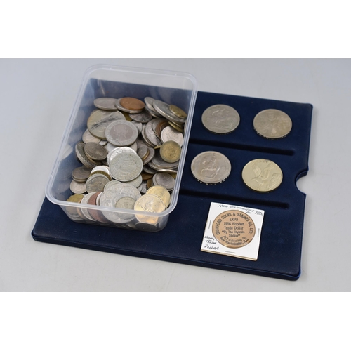 171 - Mixed Selection of Unsorted Coinage (1kg) with a 1951 Crown, Wooden Trade Dollar and More