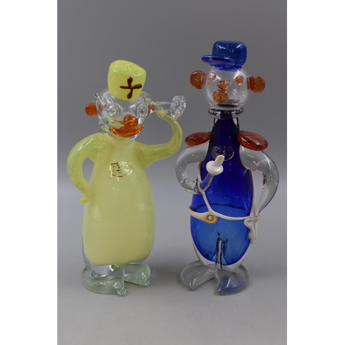 290 - A Pair of Cristal De Paris Murano Style Art Glass Figures. To Include Police Officer, And Doctor/Par... 