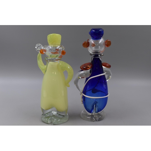 290 - A Pair of Cristal De Paris Murano Style Art Glass Figures. To Include Police Officer, And Doctor/Par... 