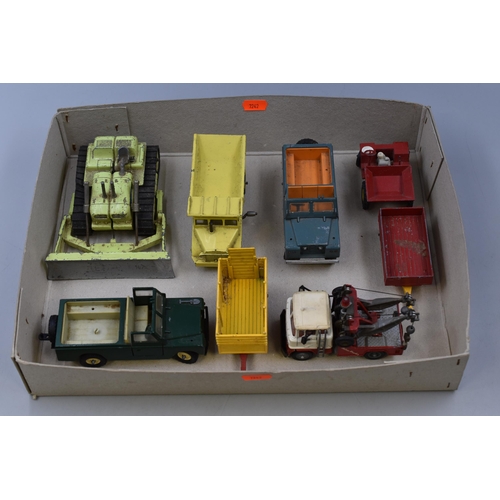 517 - Collection of Vintage Playworn Corgi and Britain Model Vehicles To Include, Corgi Euclid TC-12 Bull ... 