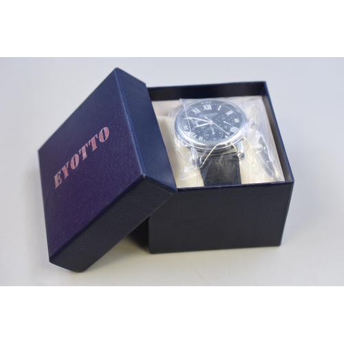 100 - Eyotto new mens watch navy blue with Chronograph function needs a new battery