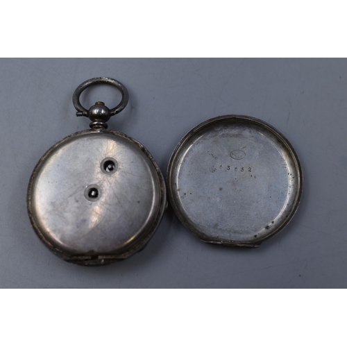 13 - A Swiss Made Silver Dial and Cased Argent Silver (935-960) Pocket Watch, In Working Order (AF)