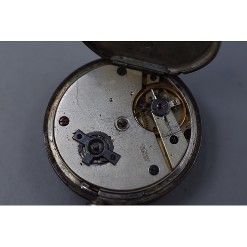 13 - A Swiss Made Silver Dial and Cased Argent Silver (935-960) Pocket Watch, In Working Order (AF)