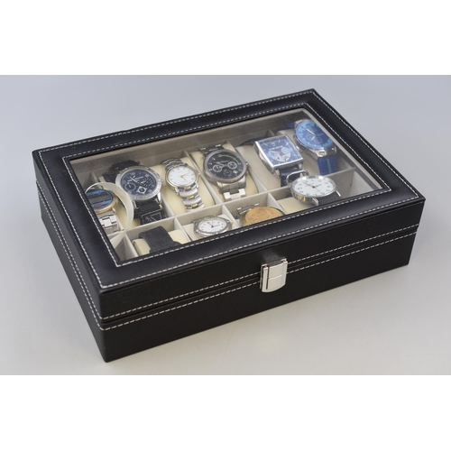 112 - Watch Case with a Selection of 10 Watches including Pullman, Lorus, Ben Sherman and More