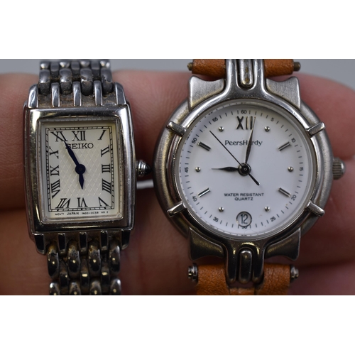 115 - Two Ladies Designer Watches To Include Peers Hardy Day/Time, And Seiko. Both Working