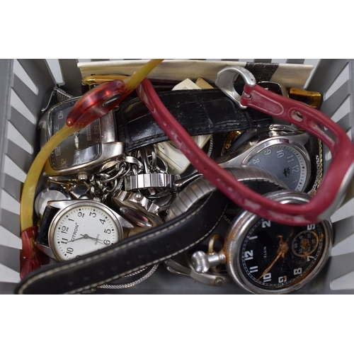 120 - A Selection of Various Ladies/Gents Watches (For Spares or Repairs) To Include Elgin Pocket Watch, C... 