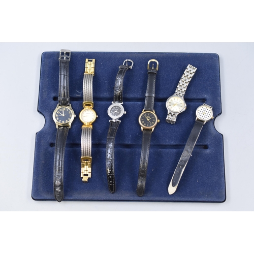 121 - Six Ladies Quartz Watches To Include AB, Constant, Qilin, And More. Spares or Repairs