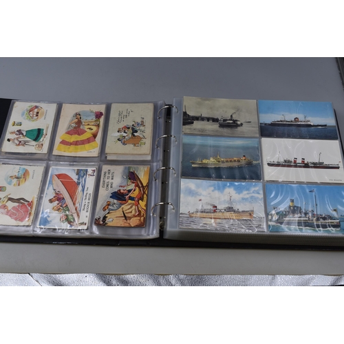 322 - A Folder of Assorted Vintage Postcards To Include Locomotive, Thomas The Tank Engine, Ships/Steamers... 