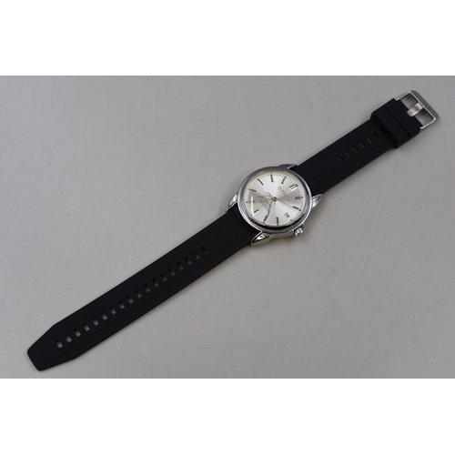 81 - Byino De Ville Co-AXIAL Chronometer Automatic Gents Watch with Rubberized Strap (Working)