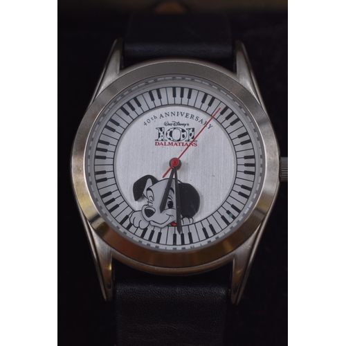 92 - A Disney 101 Dalmatians 40th Anniversary Quartz Watch, In Presentation Box. Working