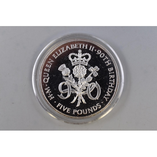 162 - Elizabeth II 2016 Silver £5 90th Birthday Crown