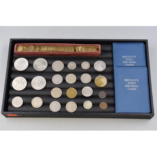 163 - Mixed selection of Coinage including Three Pence Coins, and First Decimal coin Collections