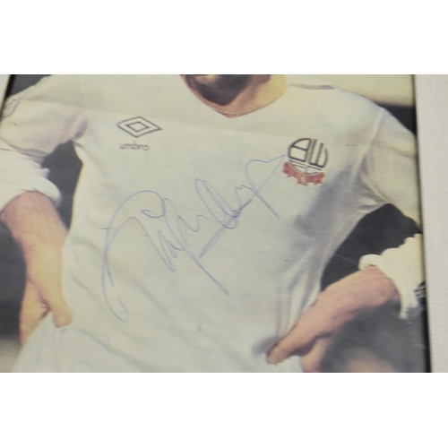 364 - Frank Worthington: Two Framed and Glazed Signed Photos Of Frank Worthington One Wearing His Bolton W... 