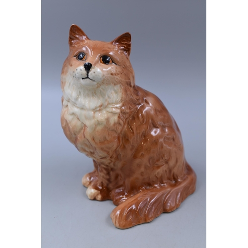 206 - A Beswick Persian Porcelain Cat Model, Approx 21cm Tall