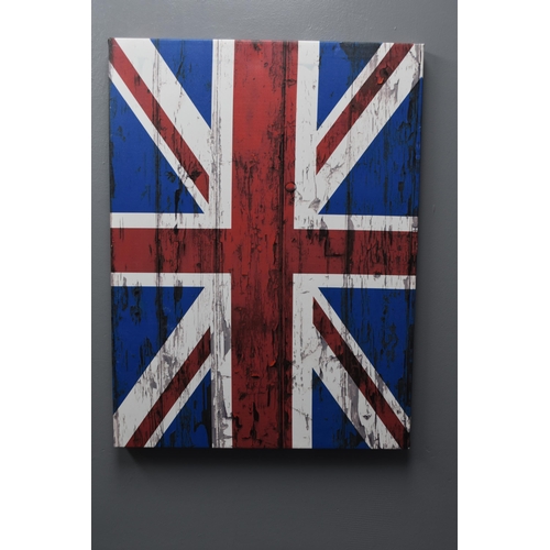 370 - Two large pictures of union Jacks one is just of a Union Jack (31