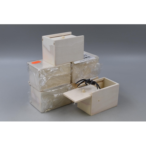 194 - Six New Wooden Joke Spider Boxes