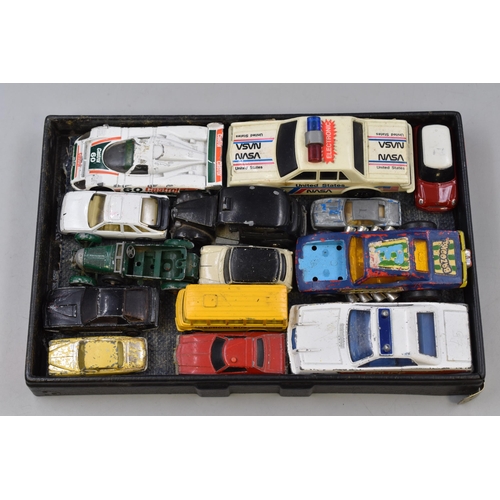 195 - Tray of Fourteen Playworn Vehicles to include Corgi, Dinky and Others