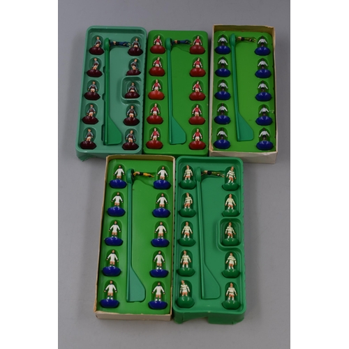 410 - Five Boxed Subbuteo Teams (Wales, Burnley, Celtic and More)