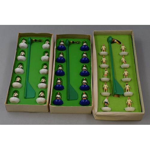 411 - Five Boxed Subbuteo Teams (Aston Villa, England, Preston, Peru and More)