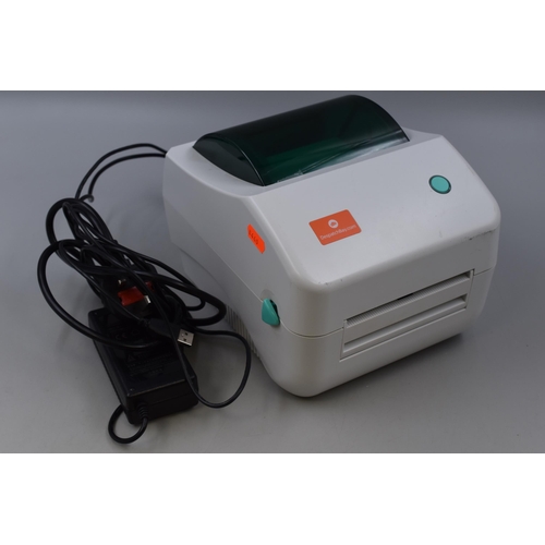 249 - Electric Thermal Label printer Complete with Leads and Label Contents, Powers On when tested