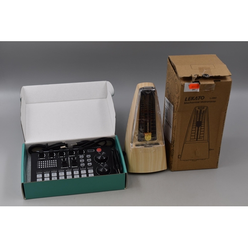 254 - Lekato L-350 mechanical metronome and a professional live sound card